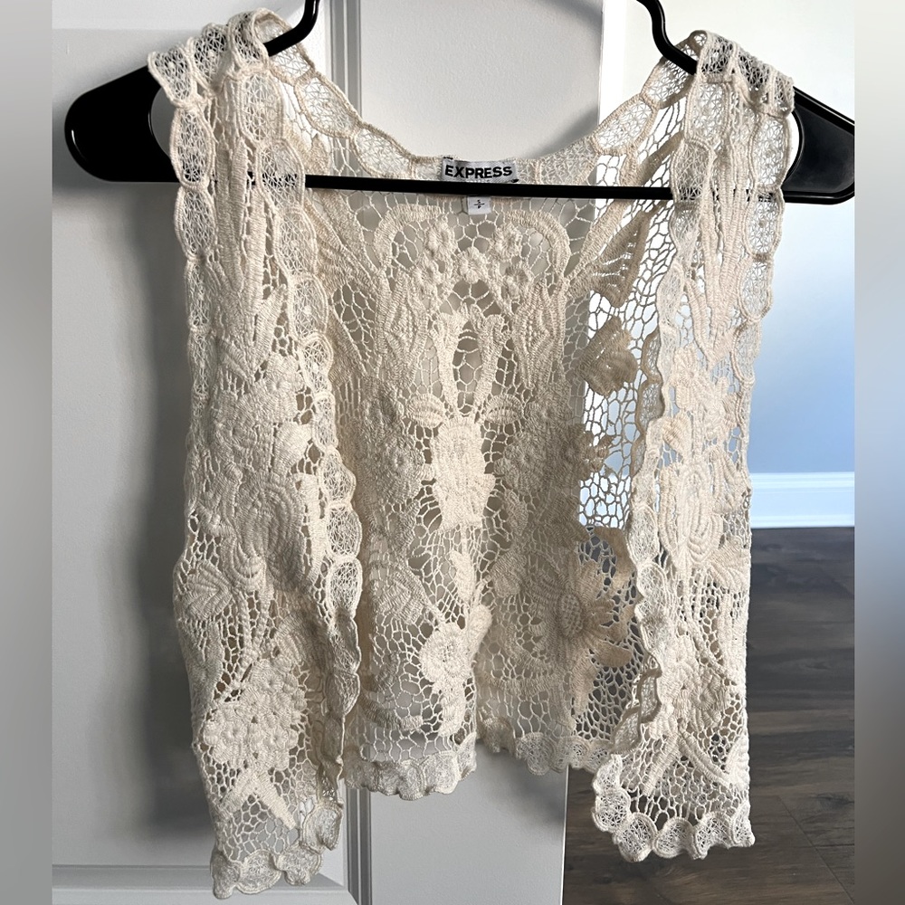 Express Crochet Lace Vest - Small